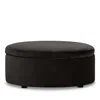 Bloomingdale's Alta Large Round Storage Ottoman, In Fabric In Monaco Coal