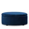 Bloomingdale's Alta Large Round Storage Ottoman, In Fabric In Monaco Ink