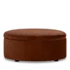 Bloomingdale's Alta Large Round Storage Ottoman, In Fabric In Monaco Rust