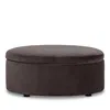 Bloomingdale's Alta Large Round Storage Ottoman, In Fabric In Opulent Seal