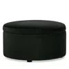 Bloomingdale's Alta Medium Circle Ottoman In Monaco Emerald
