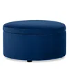 Bloomingdale's Alta Medium Circle Ottoman In Monaco Ink