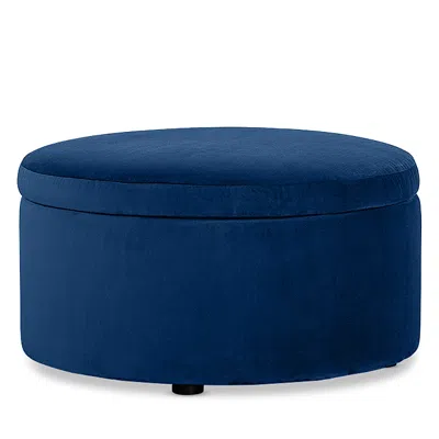Bloomingdale's Alta Medium Circle Ottoman In Monaco Ink