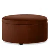 Bloomingdale's Alta Medium Circle Ottoman In Monaco Rust