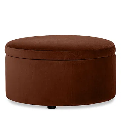 Bloomingdale's Alta Medium Circle Ottoman In Monaco Rust