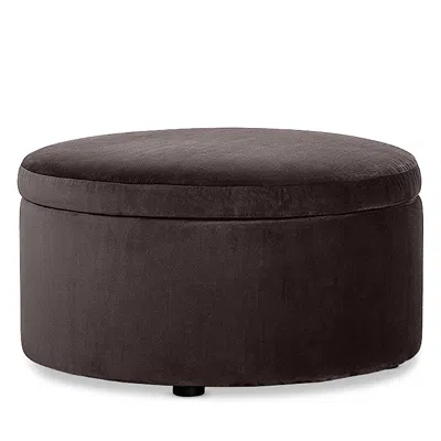Bloomingdale's Alta Medium Circle Ottoman In Opulent Seal