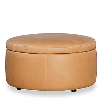 Bloomingdale's Alta Medium Circle Ottoman In Tuscany Fawn