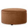 Bloomingdale's Alta Medium Round Storage Ottoman, In Fabric In Amici Ginger