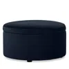 Bloomingdale's Alta Medium Round Storage Ottoman, In Fabric In Amici Indigo