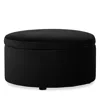 Bloomingdale's Alta Medium Round Storage Ottoman, In Fabric In Amici Smoke