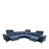 Bloomingdale's Aprile Fabric Reclining Sectional Sofa In Blue
