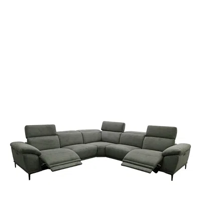 Bloomingdale's Aprile Fabric Reclining Sectional Sofa In Dove