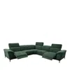 Bloomingdale's Aprile Fabric Reclining Sectional Sofa In Green