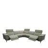 Bloomingdale's Aprile Leather Reclining Sectional Sofa In Frost