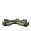 Bloomingdale's Aprile Leather Reclining Sectional Sofa In Taupe
