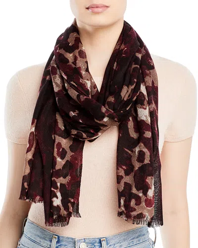 Bloomingdale's Aqua Abstract Camo Scarf - Exclusive In Bordeaux