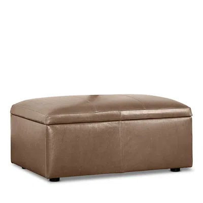 Bloomingdale's Auburn Medium Rectangle Ottoman, In Leather In Brighton Dune