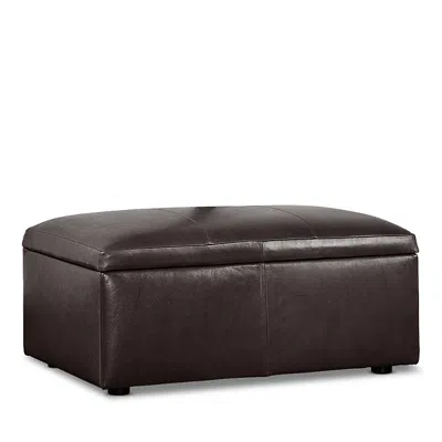 Bloomingdale's Auburn Medium Rectangle Ottoman, In Leather In Brighton Mink
