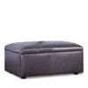 Bloomingdale's Auburn Medium Rectangle Ottoman, In Leather In Brighton Pewter