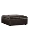 Bloomingdale's Bloomingdales Alice Large Square Storage Ottoman, In Leather In Brighton Mink