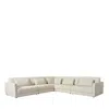 Bloomingdale's Brody 5 Piece Sectional In Forest Basket Weave Cream