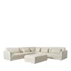 Bloomingdale's Brody 6 Piece Sectional In Forest Basket Weave Cream