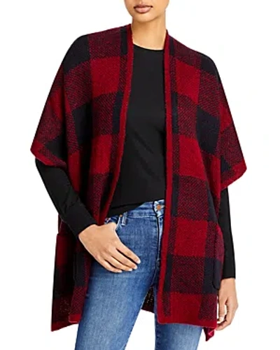 Bloomingdale's Buffalo Check Ruana - Exclusive In Red/black