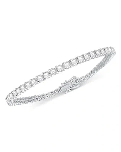 Bloomingdale's Certified Diamond Double Prong Tennis Bracelet In 14k White Gold, 5.0 Ct. T. W.