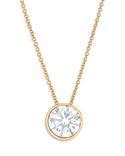 Bloomingdale's Certified Lab Grown Diamond Bezel Pendant Necklace In 18k Yellow Gold, 1.5 Ct. T. W.