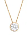 Bloomingdale's Certified Lab Grown Diamond Bezel Pendant Necklace In 18k Yellow Gold, 2.0 Ct. T. W. In Gold