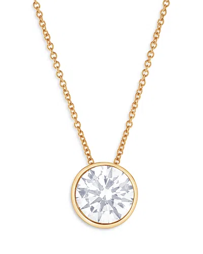 Bloomingdale's Certified Lab Grown Diamond Bezel Pendant Necklace In 18k Yellow Gold, 2.0 Ct. T. W.