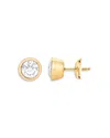 BLOOMINGDALE'S CERTIFIED LAB GROWN DIAMOND BEZEL STUD EARRINGS IN 18K YELLOW GOLD, 2.0 CT. T. W.