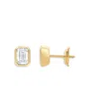 Bloomingdale's Certified Lab Grown Diamond Emerald-cut Bezel Stud Earrings In 18k Yellow Gold, 2.0 Ct. T. W. In Gold