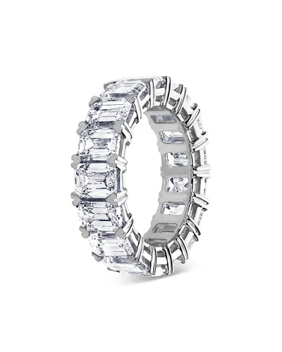 Bloomingdale's Certified Lab Grown Diamond Emerald Cut Eternity Band In 18k White Gold, 10.0 Ct. T. W.