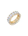 Bloomingdale's Certified Lab Grown Diamond Emerald Cut Eternity Band In 18k Yellow Gold, 10.0 Ct. T. W. In Gold