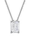 Bloomingdale's Certified Lab Grown Diamond Emerald Cut Pendant Necklace In 18k White Gold, 2.0 Ct. T. W. In White