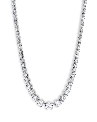 Bloomingdale's Certified Lab Grown Diamond Graduated Tennis Necklace In 18k White Gold, 30.0 Ct. T. W.
