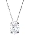 Bloomingdale's Certified Lab Grown Diamond Oval Pendant Necklace In 18k White Gold, 2.0 Ct. T. W. In White