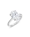 Bloomingdale's Certified Lab Grown Diamond Oval Solitaire Engagement Ring In 18k White Gold, 3.50 Ct. T. W. In White