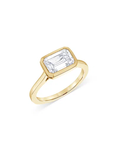Bloomingdale's Certified Lab Grown Emerald Cut Diamond Bezel Set Engagement Ring In 18k Yellow Gold, 2.0 Ct. T. W.