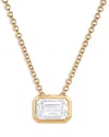 Bloomingdale's Certified Lab Grown Emerald Cut Diamond Bezel Set Pendant Necklace In 18k Yellow Gold, 2.0 Ct. T. W. In Gold