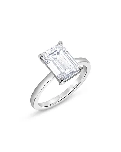 Bloomingdale's Certified Lab Grown Emerald-cut Diamond Engagement Ring In 18k White Gold, 3.50 Ct. T. W.
