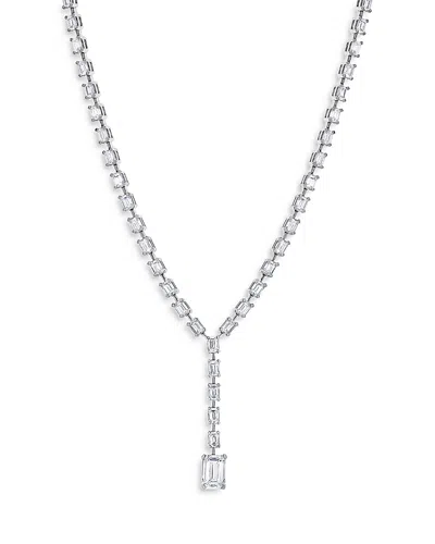 Bloomingdale's Certified Lab Grown Emerald Cut Diamond Lariat Necklace In 18k White Gold, 15.85 Ct. T. W.