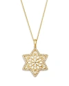 Bloomingdale's Champagne Diamond Filigree Star Pendant Necklace In 14k Yellow Gold, 0.4 Ct. T. W. In Gold