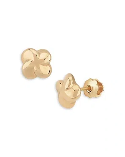 Bloomingdale's Kids' Children's Flower Puff Stud Earrings In 14k Yellow Gold