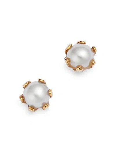 Bloomingdale's Children's Freshwater Pearl Screw Back Stud Earrings In 14k Yellow Gold