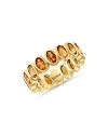 Bloomingdale's Citrine Oval Eternity Band In 14k Yellow Gold In Orange/gold