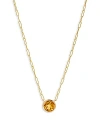 BLOOMINGDALE'S CITRINE PENDANT NECKLACE IN 14K YELLOW GOLD