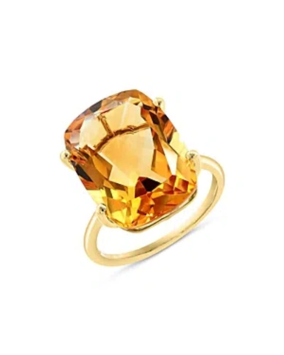 Bloomingdale's Citrine Statement Ring In 14k Yellow Gold