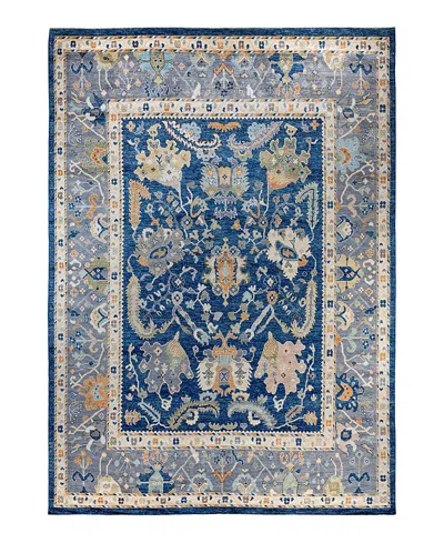 Bloomingdale's Colorful Oushak M1945 Area Rug, 10'2 X 14'3 In Blue
